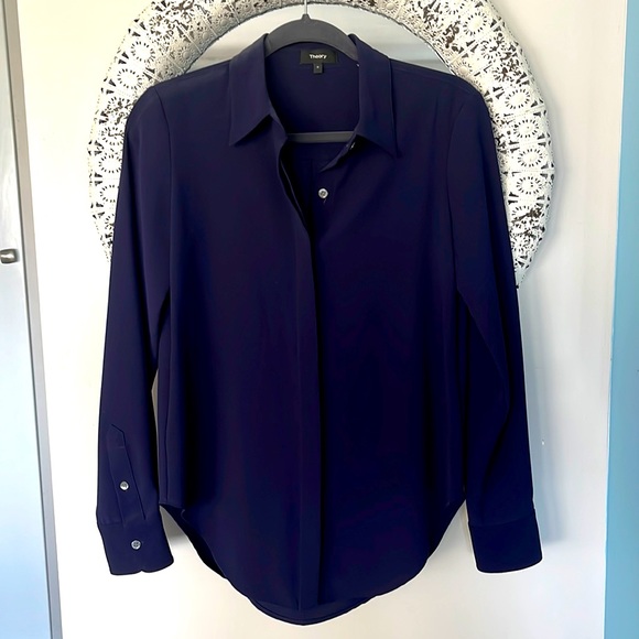 Theory Petite Small woman’s button up blouse - Picture 1 of 5